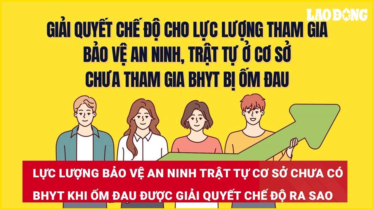 Lực lượng bảo vệ ANTT cơ sở chưa có BHYT khi ốm đau được giải quyết chế độ ra sao?