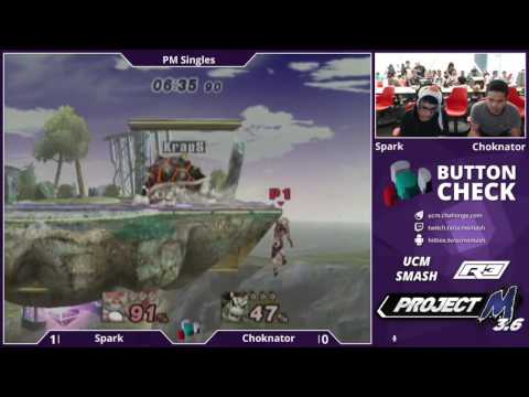 Spark (Sheik) vs Choknator (Ice Climbers, Bowser) - Button Check #6 - Project M - Singles