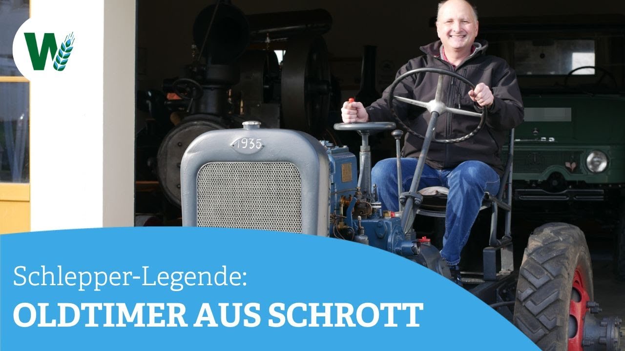 Tractor legend: Vintage tractor with narrow-gauge gearbox built from scrap metal