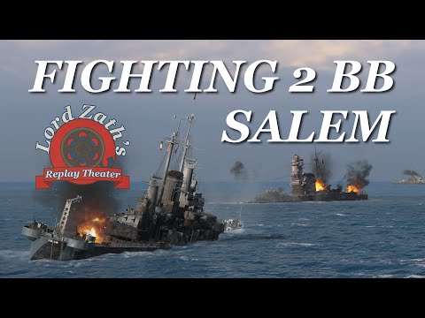 Challenging TWO Battleships - Salem Tier 10 American Heavy Cruiser Warrior's Path South Spawn 10.4