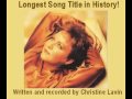 CHRISTINE LAVIN - The Longest Song Title in Music History! (1984)