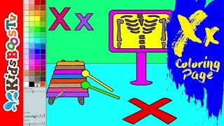 Alphabet X Coloring Pages for Kids - Learning Letter X Coloring Activities