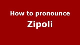 How to pronounce Zipoli