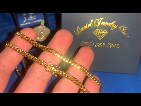 10k 4mm Miami Cuban Link Chain Unboxing• Daniel Jewelry Inc•*$800 Only* Box Lock