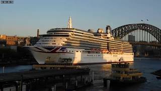 MV Arcadia cruise ship docked at Sydney Overseas Passengers Terminal, P&O Cruises