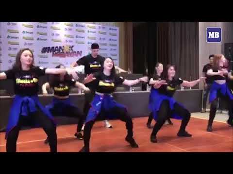 Gilas Pilipinas Kobe Paras performs with Chooks To Go girls