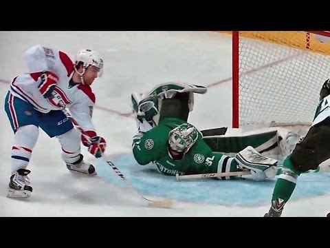 Kari Lehtonen's spinning stick save