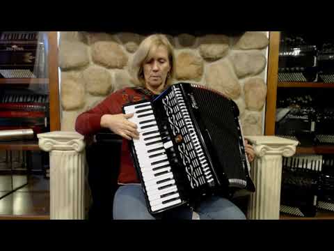 PARRPEL120BK - Black Parrot Pelican Piano Accordion LMM 41 120 $799