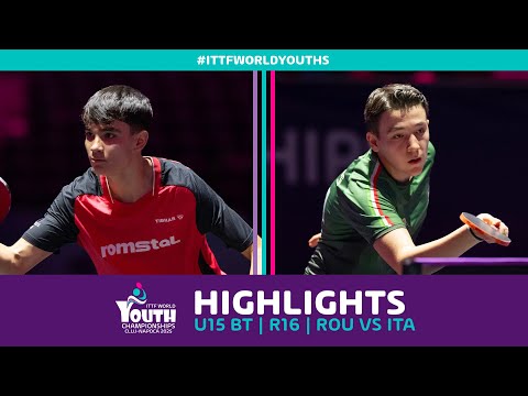 Romania vs Italy | U15 BT - R16 | #ITTFWorldYouths 2025