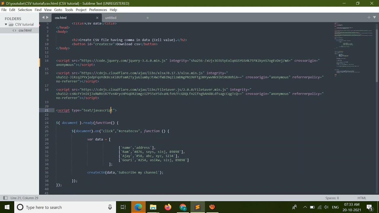 Create csv file in javascript having comma in data using sheet js
