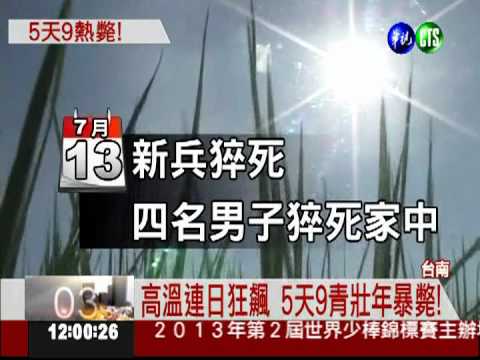 "熱"死人? 台南5天9青壯年暴斃
