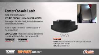 Highlighted part: center console latch for select VW Jetta, Passat & Beetle models