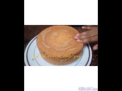 Making of simple heart shape cake