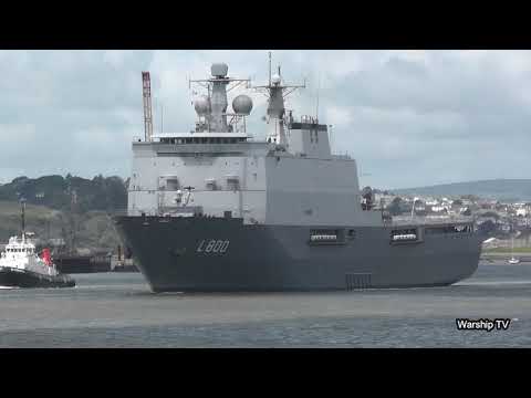 ROYAL NETHERLANDS NAVY HNLMS ROTTERDAM L800 LEAVES DEVONPORT AT NORTH CORNER - 6th July 2020