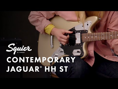 Squier Contemporary Jaguar® HH ST Electric Guitar, Laurel FB, Shoreline Gold image 5