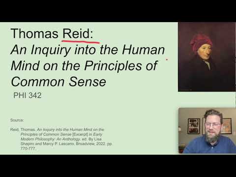 Thomas Reid's Common Sense Philosophy