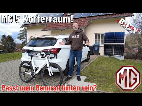 MG 5 Kofferraum: Passt mein Rennrad mit montierten Laufrädern in den vollelektrischen Kombi?