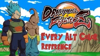 Dragon Ball FighterZ - Every alt color reference (w/ video sources)