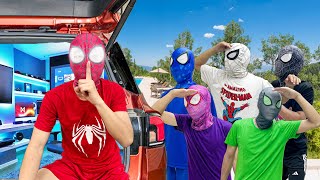 Spider-Man Built SECRET Gaming Room in CAR ... Nobody Can Find Out !!! ( By SPlife TV )