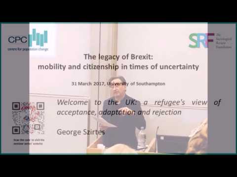 Welcome to the UK: a refugee's view of acceptance, adaptation and rejection (George Szirtes)