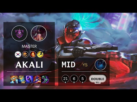 Akali Mid vs Nocturne - KR Master Patch 11.10