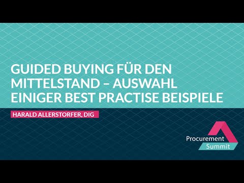 Guided Buying für den Mittelstand - Procurement Summit 2021