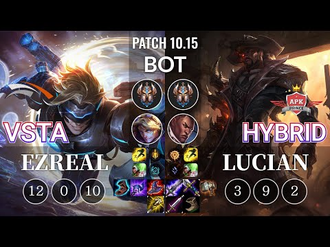 HLE Vsta Ezreal vs APK HyBrid Lucian Bot - KR Patch 10.15