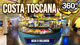 COSTA TOSCANA Deck 8 Central Walkthrough | 360° VR Cruise Ship Tour