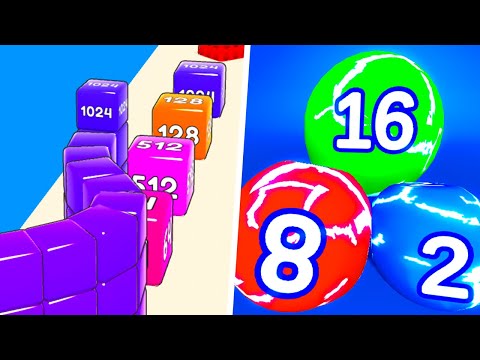 Satisfying Mobile Games: Melty Bubble , Cube Run 2048 - Number Game Max Level