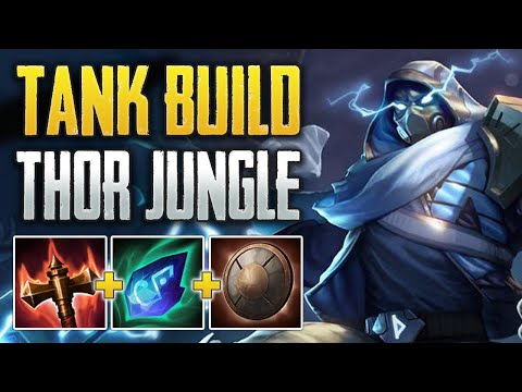 THIS TANK BUILD SLAMS! Thor Jungle Gameplay (SMITE Ranked Conquest)