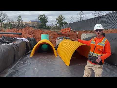 StormTech Underground Detention System Installation