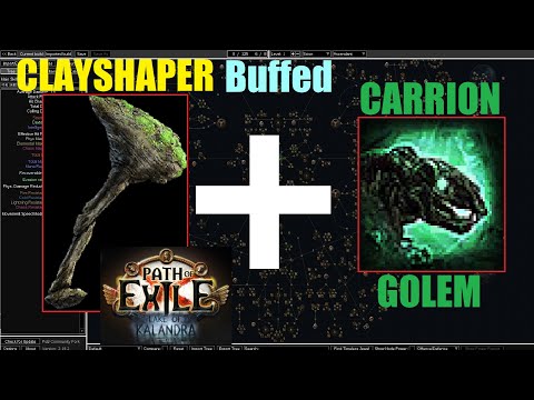 NEW BUFFED Clayshaper + Carrion Golem Budget Build Theorycraft in Path of Exile 3.19 Kalandra - 1072