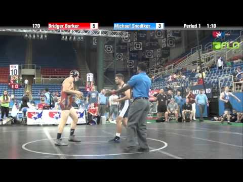 Cadet 170 - Bridger Barker (Arizona) vs. Michael Snediker (Washington)