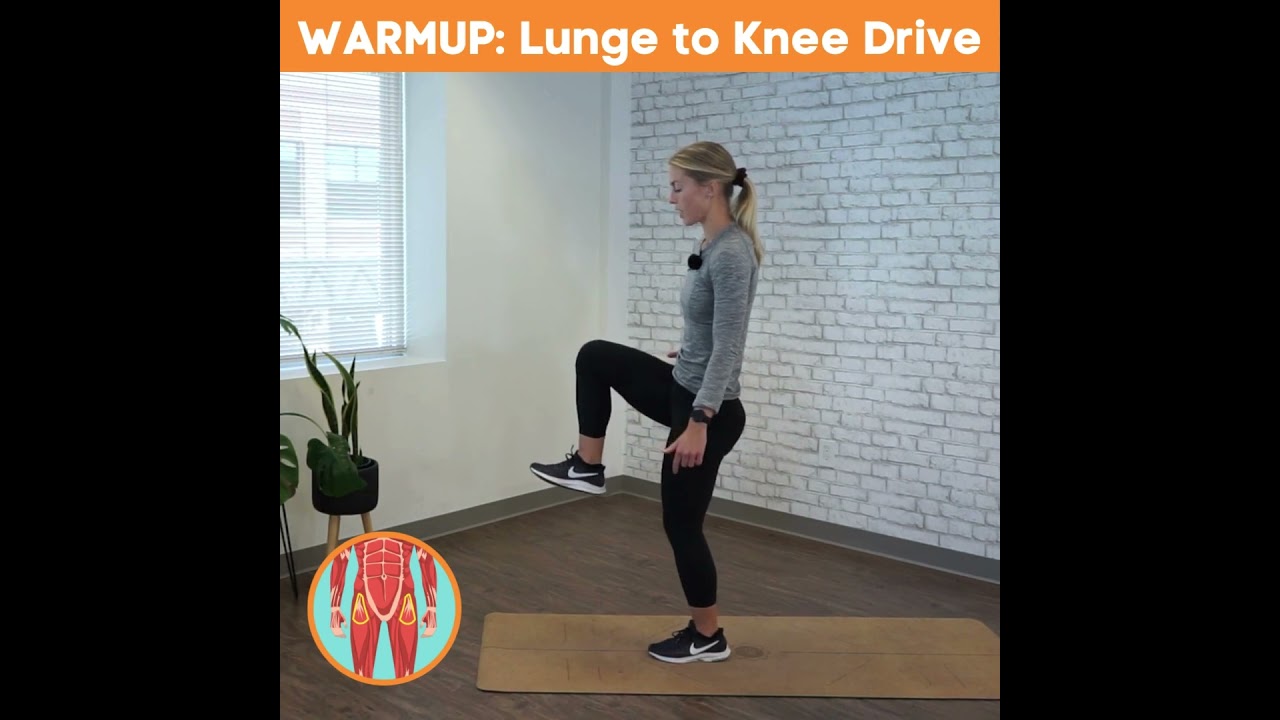 Reverse Lunge to Knee Drive, a Great Runner's Warm Up #strengthforrunners #mobility #hipexercises - YouTube