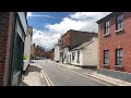Travel Person Narrating POV Walking Through Stoneybatter Dublin Ireland Sun Shower