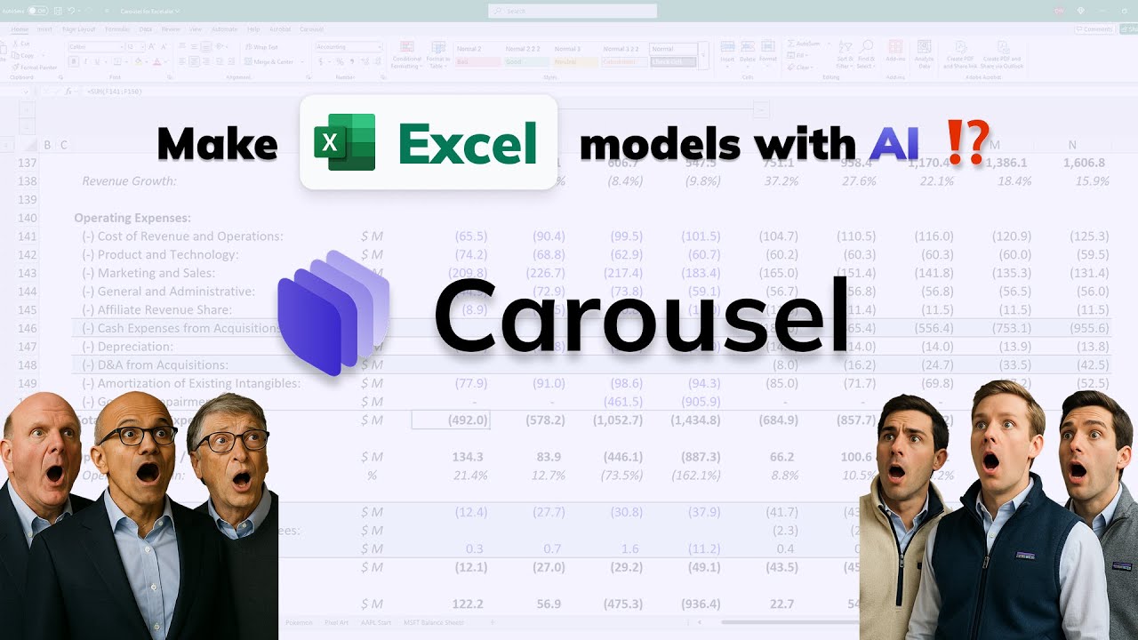 Carousel AI spreadsheet tool official demonstration video - Data visualization and interactive analysis features showcase