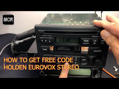 HOW TO GET CODE FREE FOR EUROVOX STEREO IN HOLDEN BY YOURSELF.