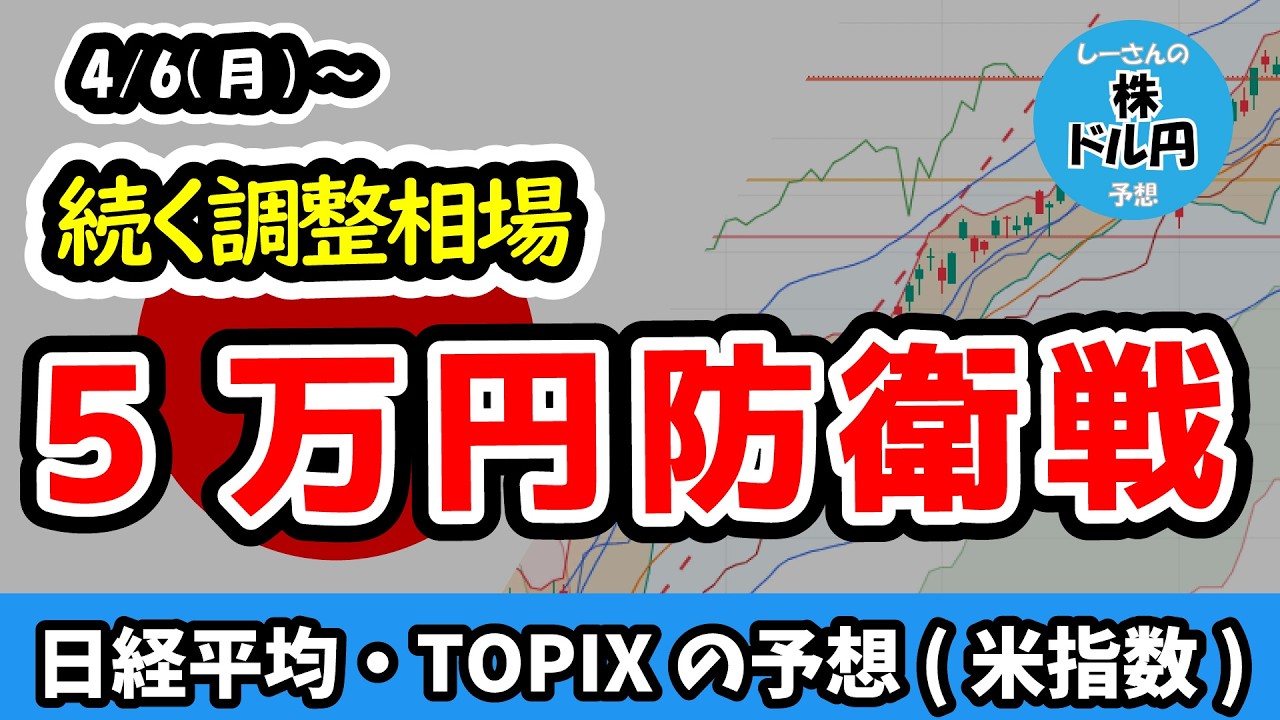 日経平均5万割れの危機！？続く海外勢の強い売り姿勢と、売り材料となりかねない米インフレ懸念【週間日本株予想 2026/4/6～】