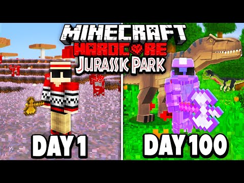 I Survived 100 Days in Jurassic Park on Minecraft.. and It Hurt!