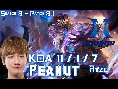 KZ Peanut RYZE vs KASSADIN Mid - Patch 8.1 KR Ranked