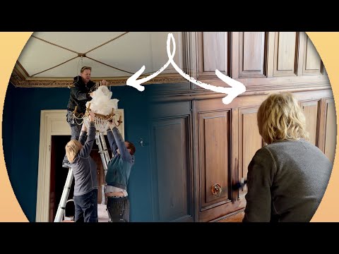 INSTALLING The Chandeliers and RESTORING The ORIGINAL Panelling 😍😮
