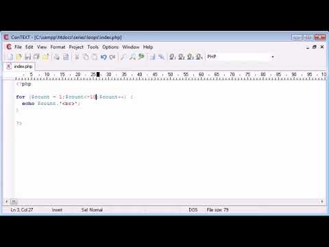 Beginner Php Tutorial 27 For Loop 1