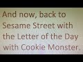 Sesame Street Coming Up Next Promo The Letter Of The Day Version 2 2002