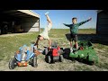 Playing with Tractors and Kids Tank on the farm compilation | Tractors for kids