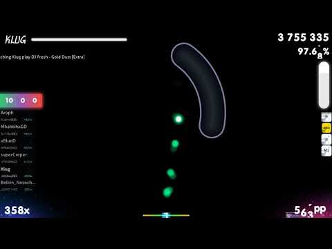Klug | DJ Fresh - Gold Dust [Extra] 1st +HDDT FC 97.81% {#1 654pp FC} - osu!