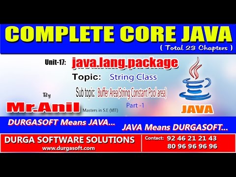 Core Java Java Lang Package Buffer Areastring Constant Pool Area Part 1