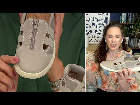 Earth Origins Leather Slip-Ons with Zipper - Eisha on QVC