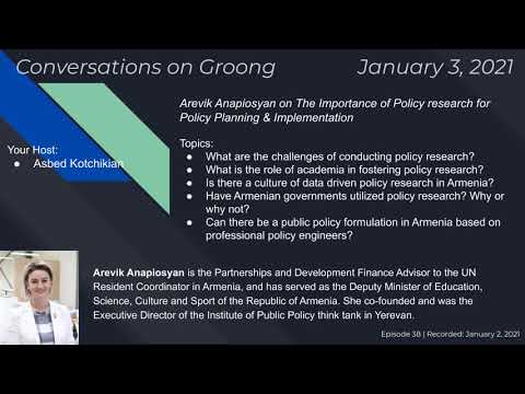 Arevik Anapiosyan on Research in Policy Making and Implementation (Ep #38) - 01/03/2021