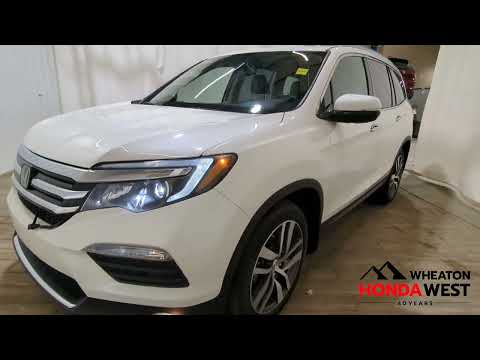 2018 Honda Pilot Touring AWD in White Diamond Pearl for sale at Wheaton Honda West in Calgary, AB