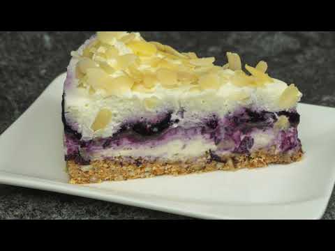 ICE CREAM NO BAKE CAKE - Summer blueberry dessert